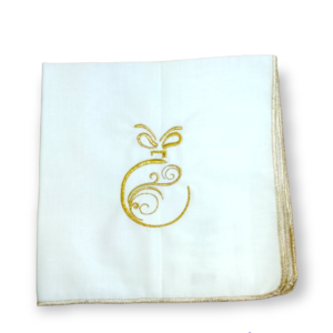 serviette table noel personnalisée brodée,